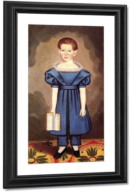 Boy On Stenciled Carpet By Erastus Salisbury Field