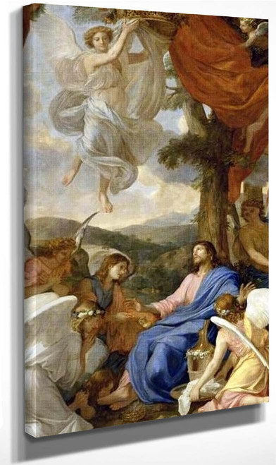 Christ In The Desert, Served By Angels By Charles Le Brun By Charles Le Brun Art Reproduction