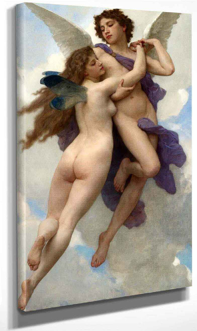 Cupid And Psyche1 By William Bouguereau By William Bouguereau