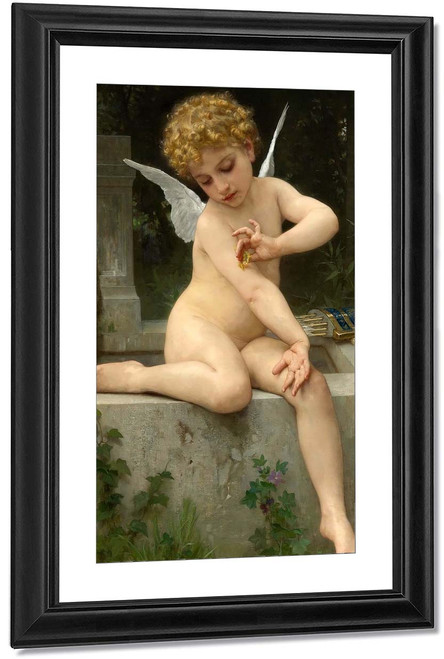Cupid With Butterfly By William Bouguereau By William Bouguereau