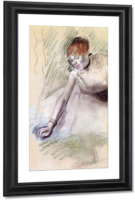 Dancer Kneeling By Edgar Degas By Edgar Degas