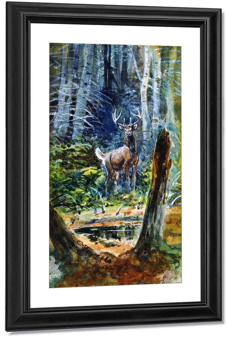 Deer In The Dell By Charles Marion Russell