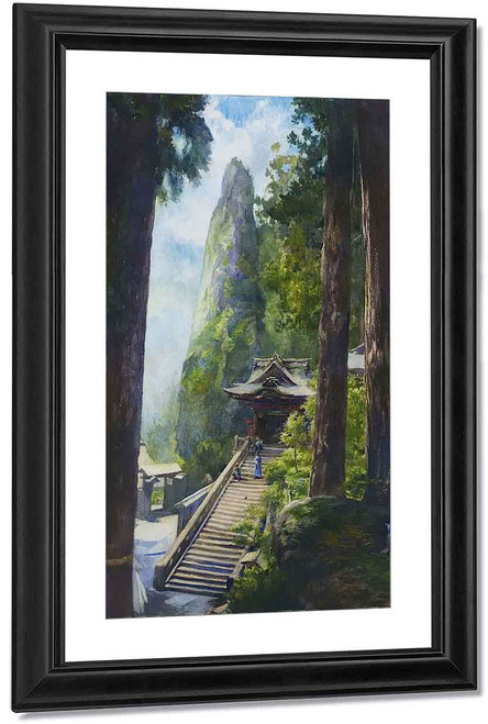 Entrance To The Temple At Havana By John La Farge By John La Farge