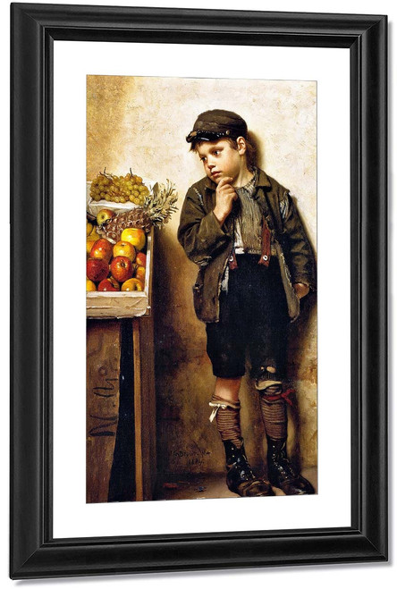 Eying The Fruit Stand By John George Brown By John George Brown