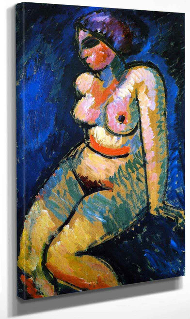 Female Nude, Sitting By Alexei Jawlensky Art Reproduction