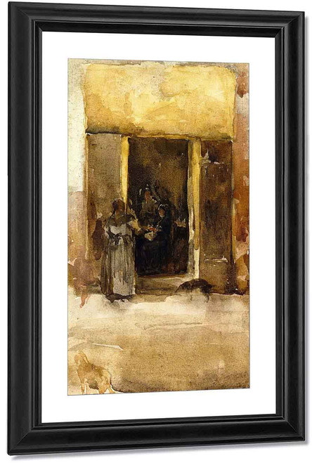 Figures In A Doorway By James Abbott Mcneill Whistler American 1834 1903