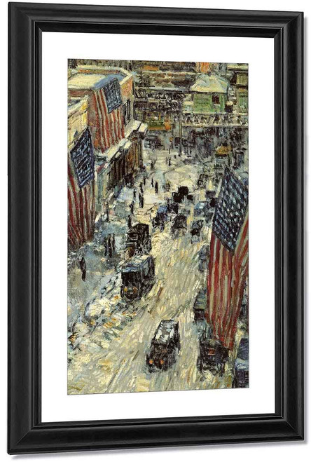 Flags On Fifty Seventh Street By Frederick Childe Hassam By Frederick Childe Hassam Flags On Fifty Seventh Street By Frederick Childe Hassam By Frederick Childe Hassam