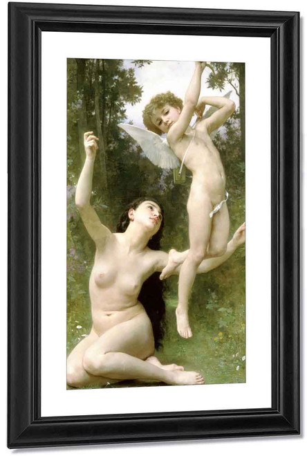 Flight Of Love By William Bouguereau By William Bouguereau
