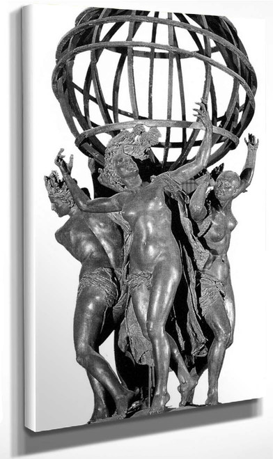 Four Corners Of The World Supporting A Celestial Globe By Jean Baptiste Carpeaux