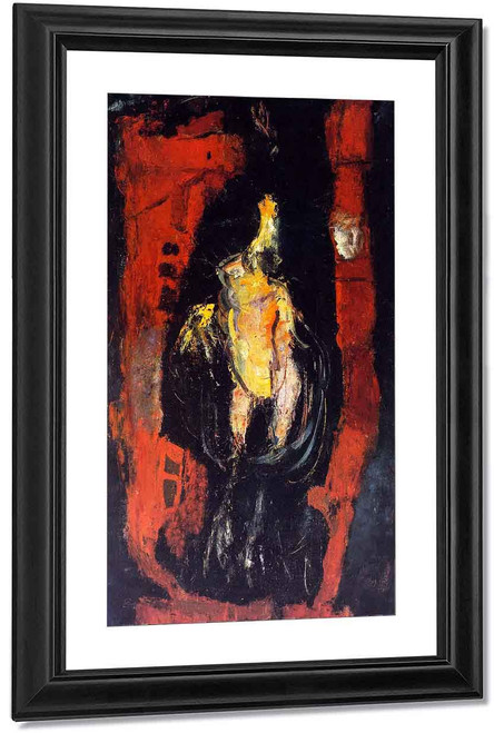 Fowl Hanging Against Red Bricks By Chaim Soutine