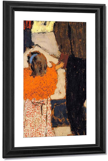Girl Wearing An Orange Shawl By Edouard Vuillard