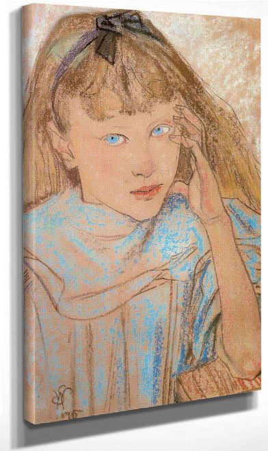 Girl With Blue Eyes By Stanislaw Wyspianski