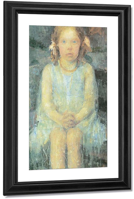 Girl With Pink Ribbons By Olga Boznanska By Olga Boznanska