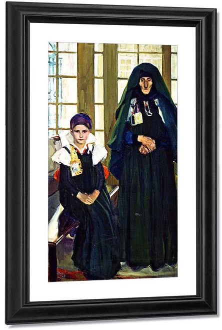Grandmother And Granddaughter From The Anso Valley By Joaquin Sorolla Y Bastida