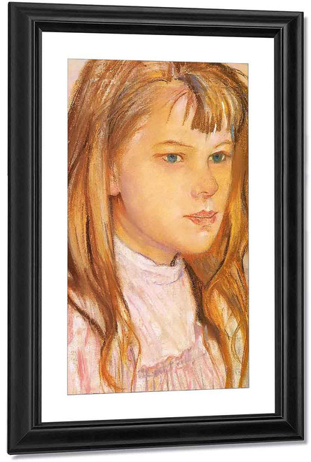 Head Of A Girl 4 By Stanislaw Wyspianski