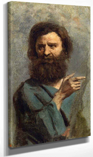 Head Of Bearded Man By Jean Baptiste Camille Corot By Jean Baptiste Camille Corot