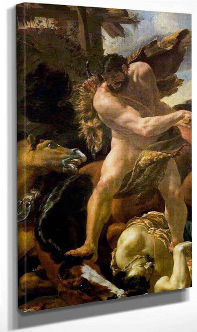 Hercules Vanquishing Diomedes By Charles Le Brun By Charles Le Brun