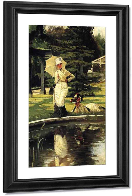 In An English Garden By James Tissot