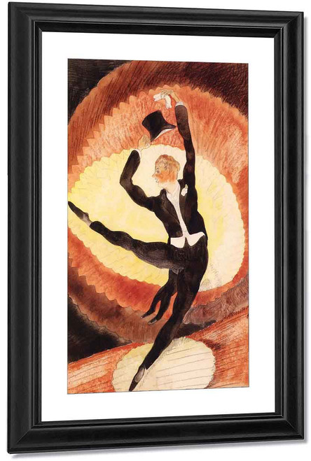 In Vaudeville Acrobatic Male Dancer With Top Hat By Charles Demuth By Charles Demuth