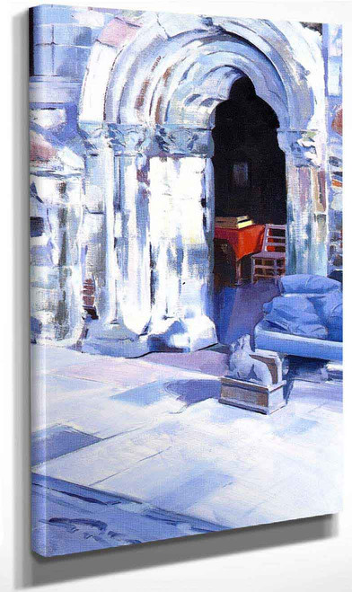 Interior Of Iona Abbey By Francis Campbell Bolleau Cadell By Francis Campbell Bolleau Cadell