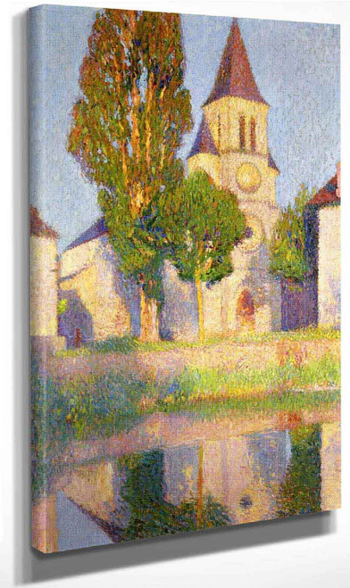 L'eglise De Labastide, Vue Rapprochee Refletee Dans Le Vert By Henri Martin Art Reproduction