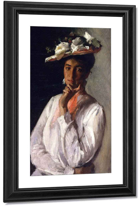 Lady In White By William Merritt Chase By William Merritt Chase