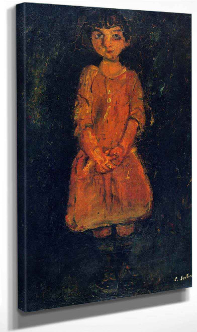 Little Girl With Pink Dress By Chaim Soutine