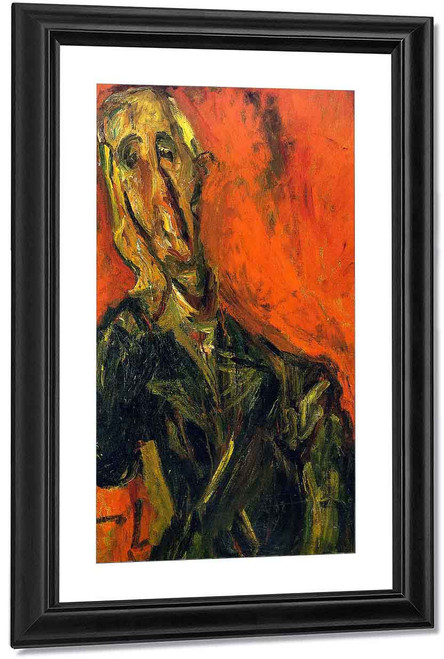 Man In A Green Coat By Chaim Soutine