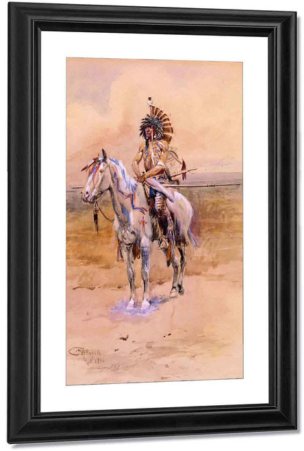 Mandan Warrior By Charles Marion Russell Mandan Warrior By Charles Marion Russell
