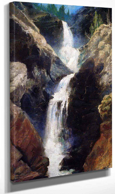 Mary's Veil, A Waterfall In Utah By Thomas Moran Art Reproduction