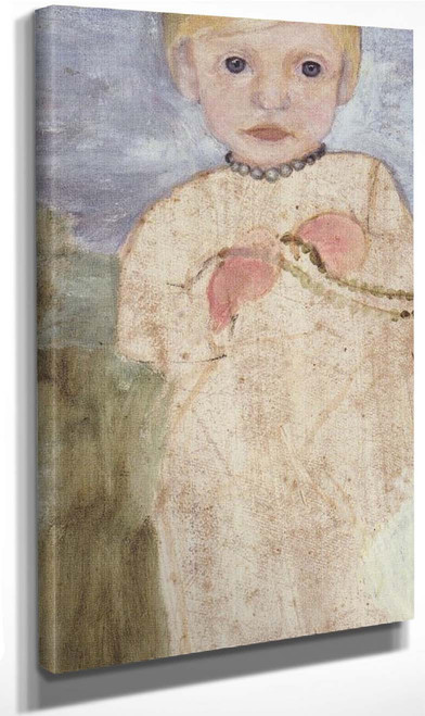 Mieke Vogeler With Pearl Necklace By Paula Modersohn Becker