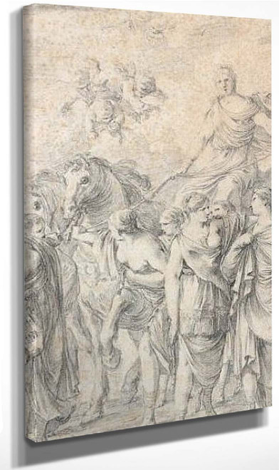 Mnemosyne Carried By The Nymphs By Laurent De La Hyre