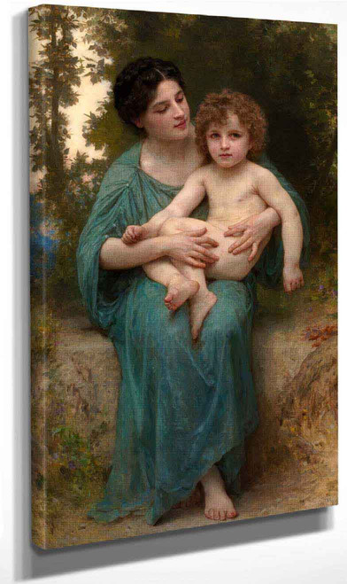 Mother And Child By William Bouguereau By William Bouguereau