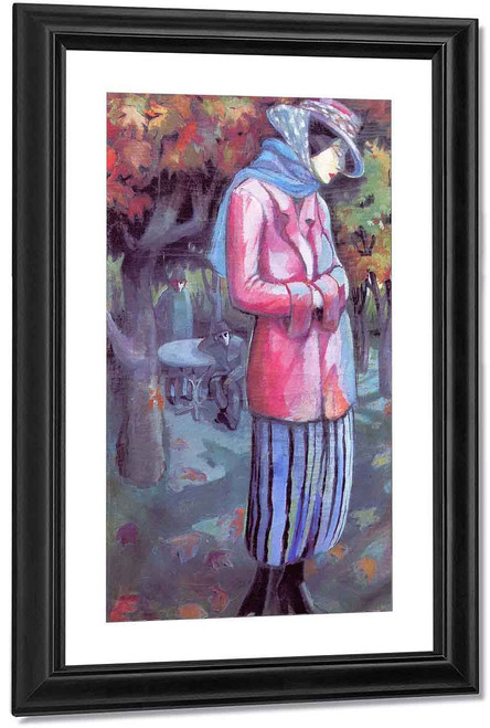 Mother And Children Diptych Left Panel By Aksel Waldemar Johannessen