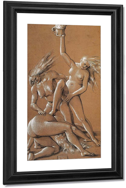 New Year's Wish With Three Witches By Hans Baldung Grien By Hans Baldung Grien
