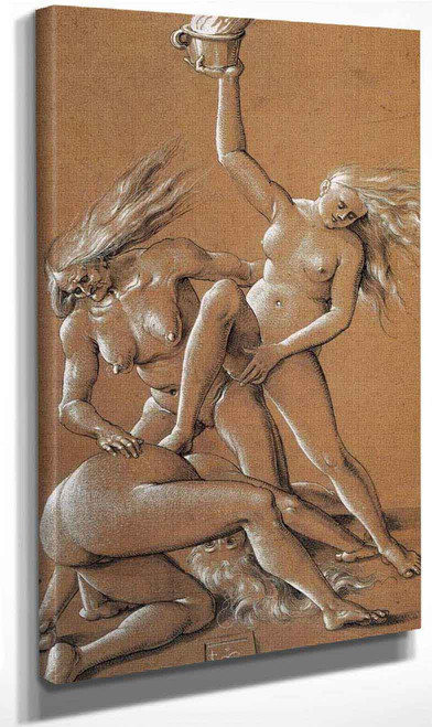 New Year's Wish With Three Witches By Hans Baldung Grien By Hans Baldung Grien