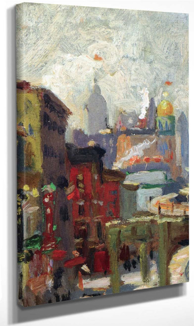 New York City, Chatham Square 1 By Colin Campbell Cooper Art Reproduction