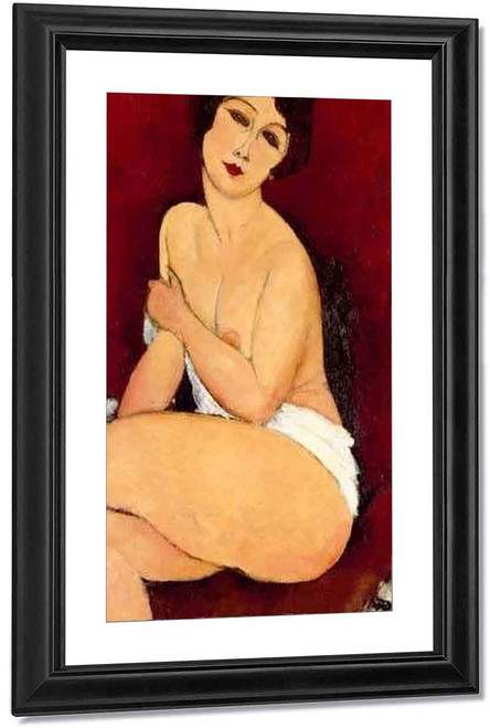 Nu Assis Sur Un Divan By Amedeo Modigliani By Amedeo Modigliani