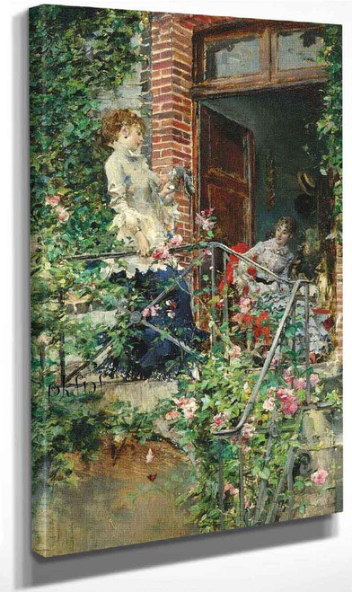 On The Terrace By Giovanni Boldini By Giovanni Boldini