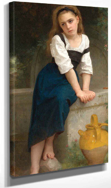 Orphan Girl At A Fountain By William Bouguereau By William Bouguereau
