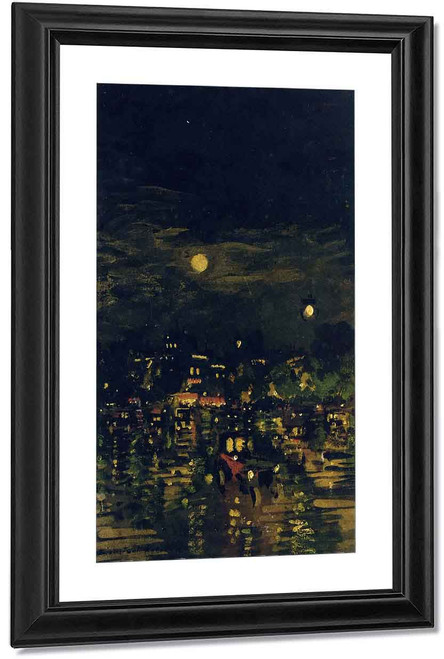Paris At Night1 By Constantin Alexeevich Korovin By Constantin Alexeevich Korovin