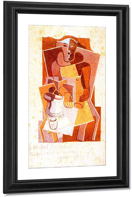 Pierrot Seated At A Table By Juan Gris
