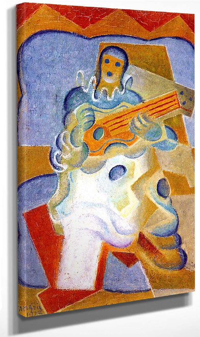 Pierrot With Guitar3 By Juan Gris