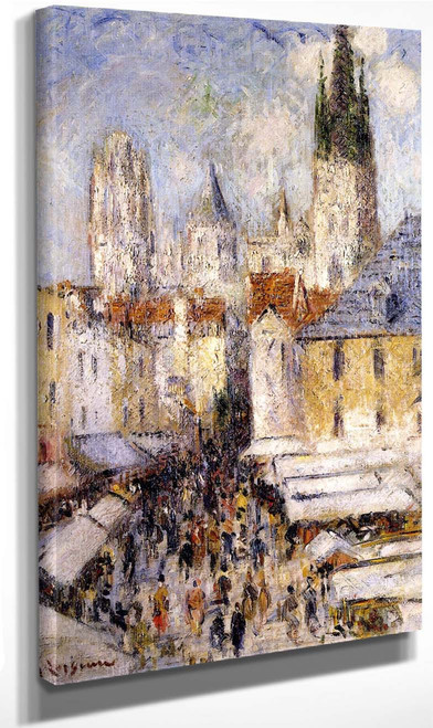 Place De La Basse Vieille Tour, Rouen By Gustave Loiseau Art Reproduction