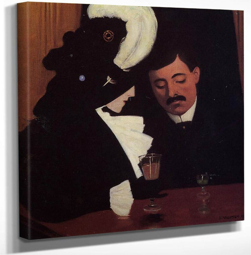 At The Cafe By Felix Vallotton Art Reproduction