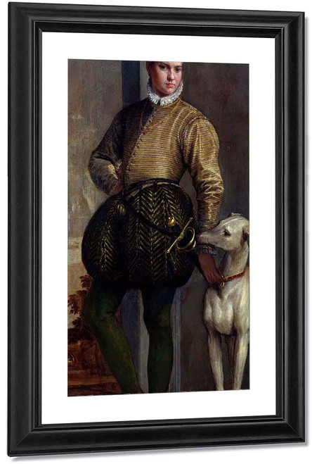 Portrait Of A Boy With A Greyhound By Paolo Veronese