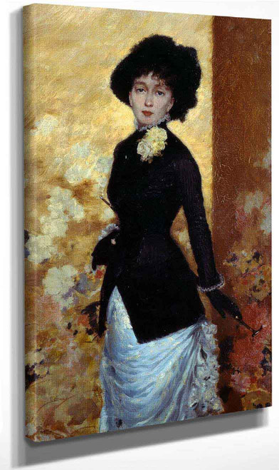 Portrait Of A Woman By Giuseppe De Nittis By Giuseppe De Nittis