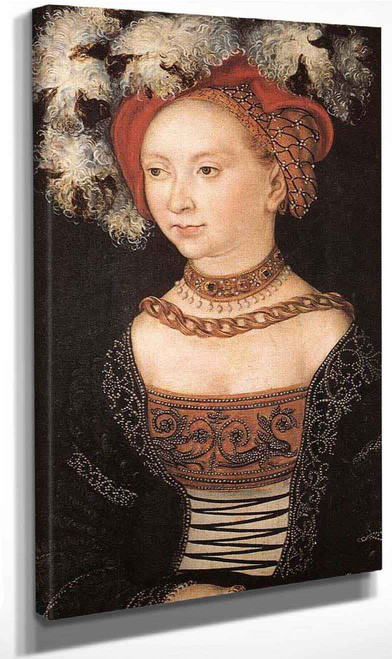 Portrait Of A Young Woman1 By Lucas Cranach The Elder By Lucas Cranach The Elder