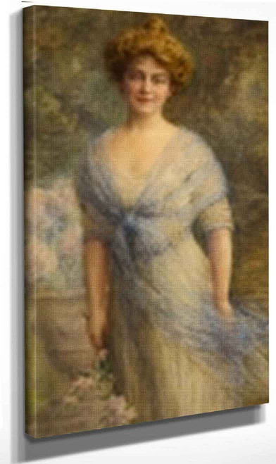 Portrait Of A Young Woman By Frank W. Benson By Frank W. Benson