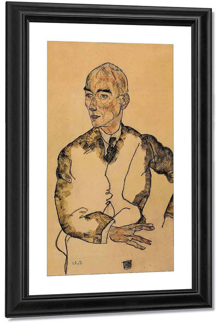 Portrait Of Dr. Viktor Ritter Von Bauer By Egon Schiele By Egon Schiele